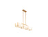 Orleans 5-Light Linear Chandelier in Distressed Gold